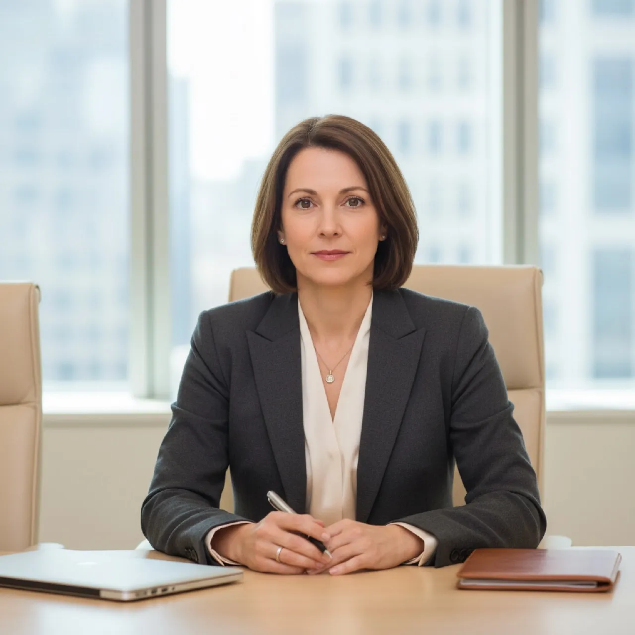 Editorial portrait — illustrative professional services