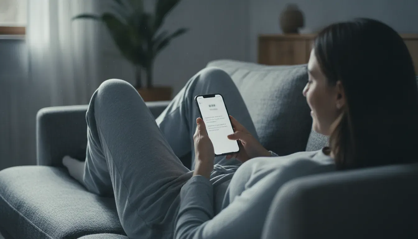 A person discovering a brand through an AI assistant on their phone